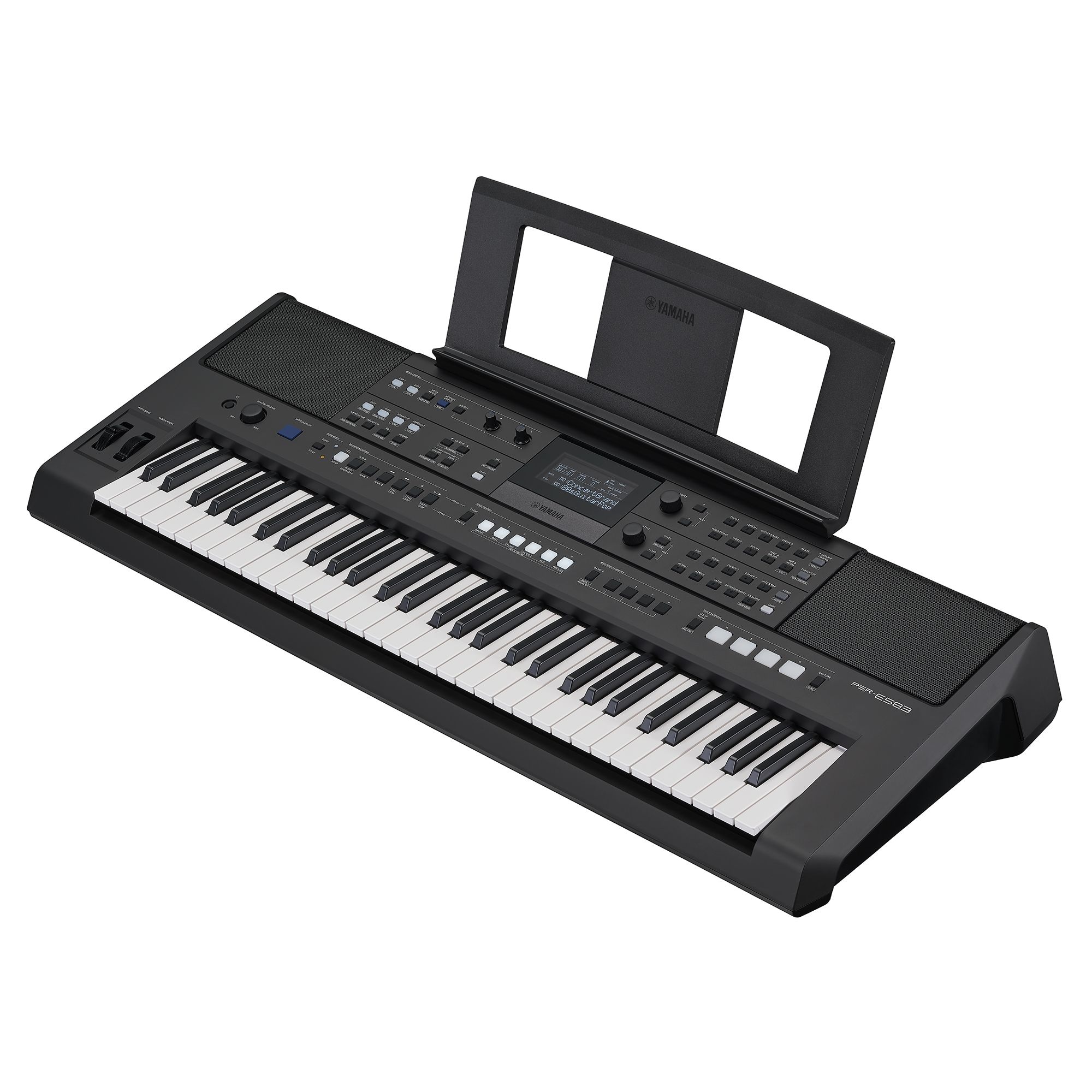 Yamaha Psr-E583 - Plastic, Black, 61-Key Touch-Sensitive Keyboard | 800+ Voices, 345 Styles, USB-C Audio/MIDI, Built-in Effects