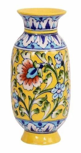 Blue Pottery Flower Vase - Ceramic, Various Sizes, Multicolor, Glazed | Durable, Lightweight, Eco-Friendly, Glossy Finish