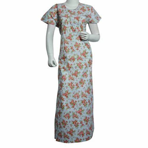 Comfortable Cotton Nighty - Cotton, All Size, Printed | Stylist, Comfortable, Short Sleeves, Modern Style