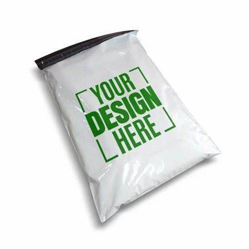 Courier Bags - Plastic, Customized Size, Silver | Heat Sealed Closure, Moisture Proof, Eco Friendly, Water Resistant, Printed