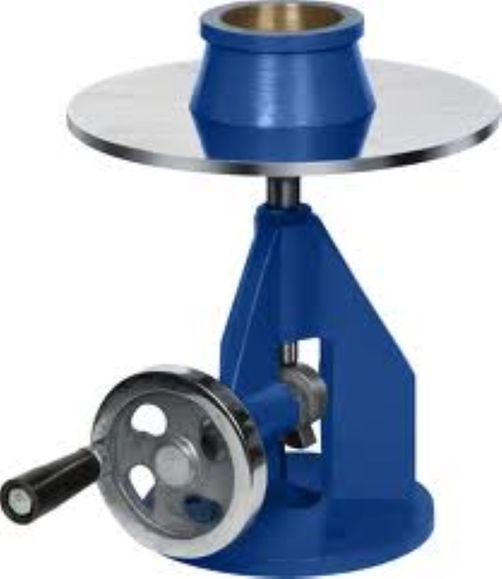 Flow Table - 30 cm Dia. Polished Steel Plate, Blue | Determines Flow and Workability of Cement Mortar and Concrete Mixes