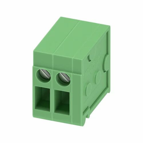 Green Pcb Terminal Block - 2 Position, 5mm Pitch, Green | Durable, Industrial Use