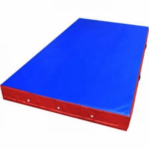 Gymnastic Crash Mat - Polyurethane, Rectangular, Blue | Easy Washable, Attractive Plain Design