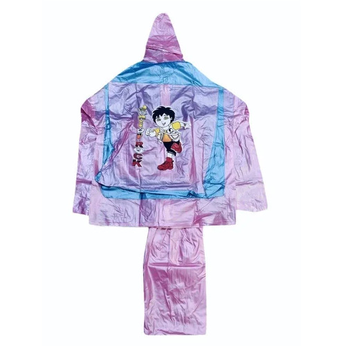 Kids Cartoon Printed Raincoat