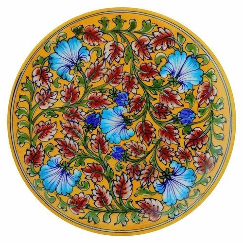 Multi Colour Pottery Wall Plate