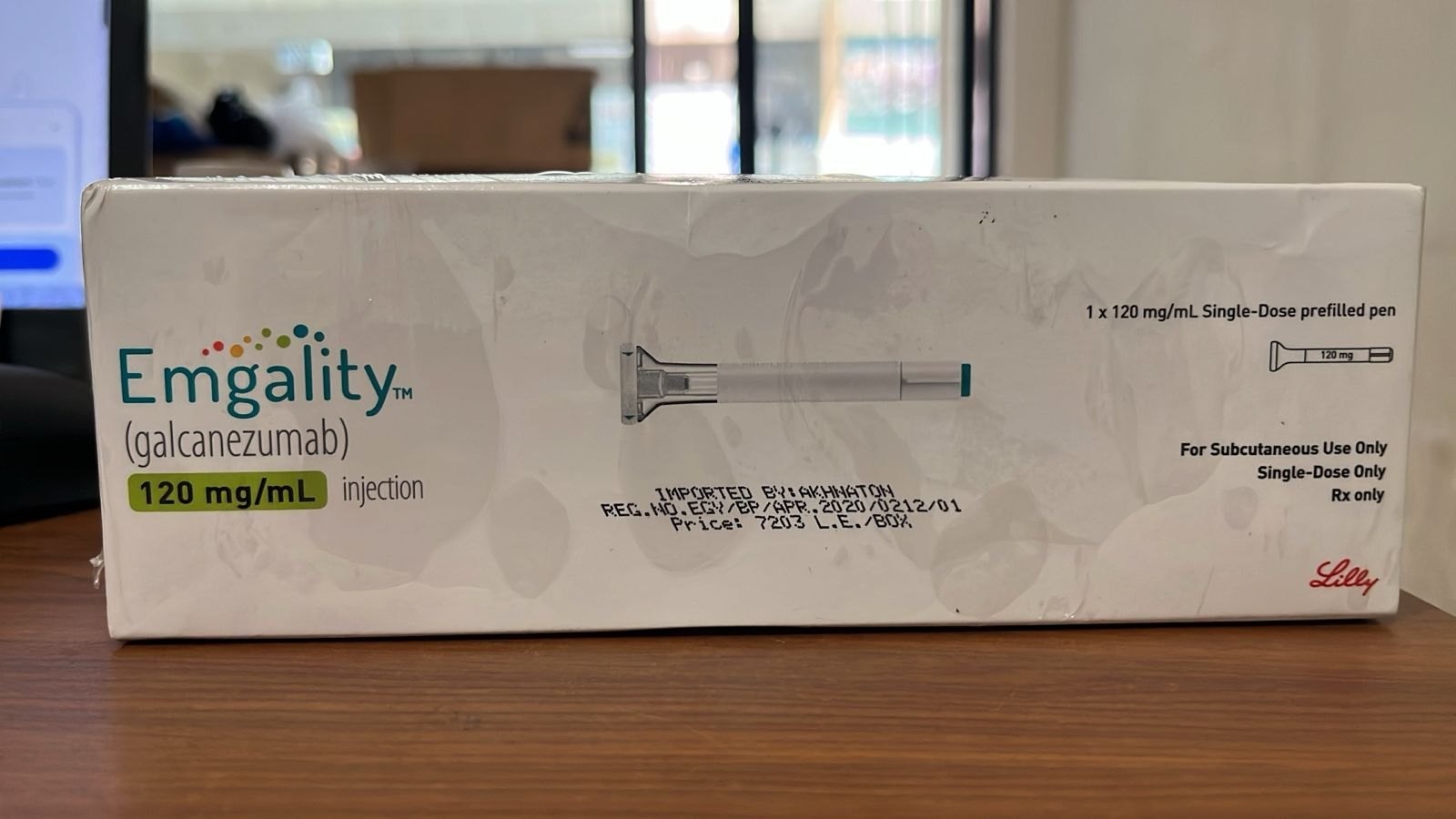 Emgality Galcanezumab 120Mg Injection  - Origin: India