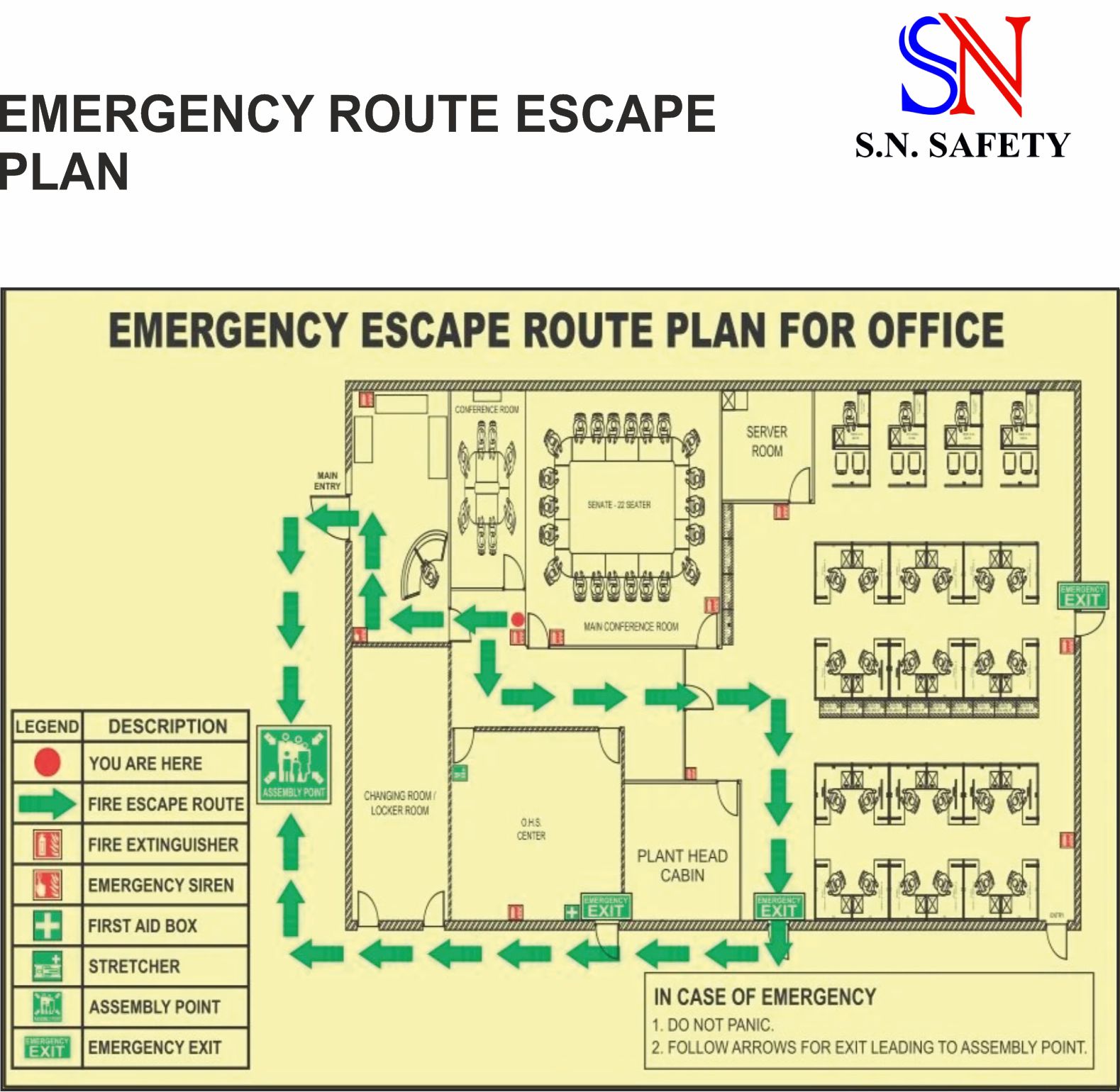 Evacuation Route Escape Plan - Coating Type: Acrylic