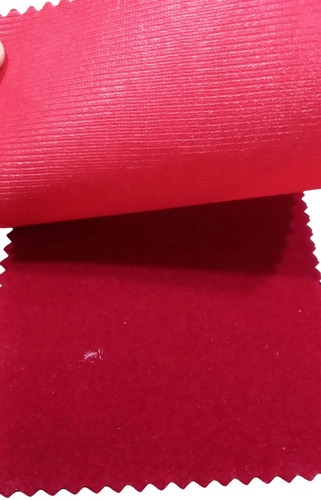 Red Flock Velvet Fabric