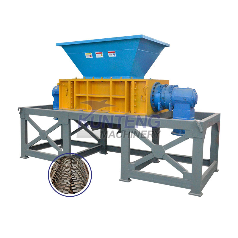Industrial Double-Shaft Shredder Machine - Application: Waste Wood Pallet Rubber Tire Plastic Pp Material Plastic