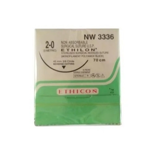 Black Nylon Ethilon 2-0nw 3336 Needle Suture