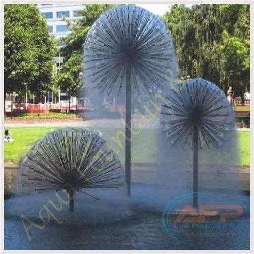 Brown Stainless Steel Dandelion Ball Fountain 