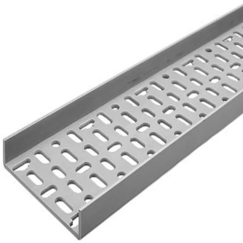 Cable Tray - Steel, Silver | Perforated Design, Corrosion Resistant, Lightweight, Ventilated, Load Bearing, Easy Installation