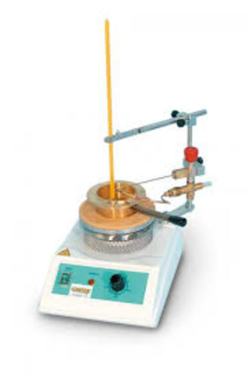 Cleaveland Flash Point And Fire Point Apparatus - Color: White