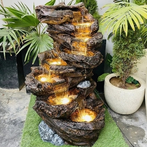 Fiber Brown Step Water Fountain