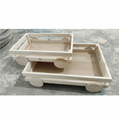 Pinewood Fancy Baskets 8 By 12 - Handmade Wooden, Rectangular, Brown, Scraped Surface | Fireproof Standard, Multicolor