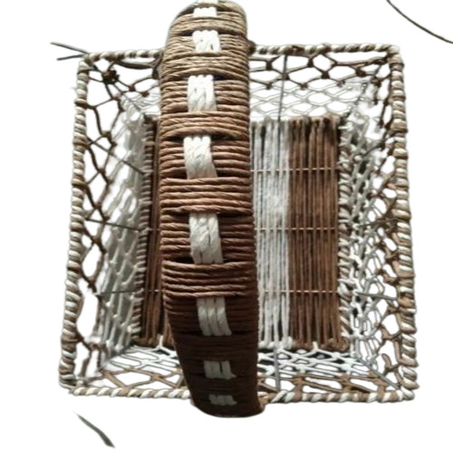 Rectangle Brown N White Basket