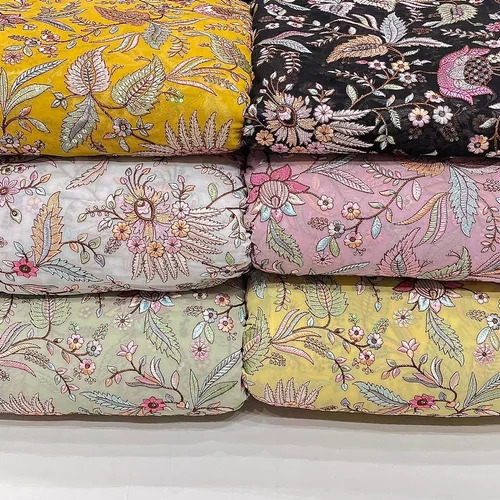 Georgette Embroidery Fabric - Application: .