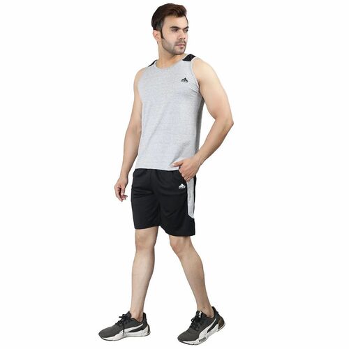 Men Grey Solid Lycra Sleeveless T Shirt - Lycra, All Size, Gray | Stylist, Comfortable, Skin Friendly