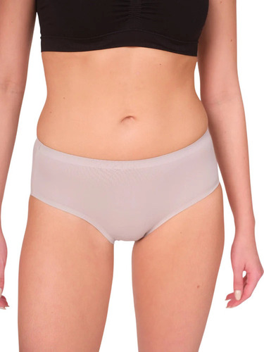 Nylon Spandex Seamless Bonded Panties - Mid Rise, Sizes S-2XL | Easy To Wash, Plain Pattern, Women's Stretch Comfort