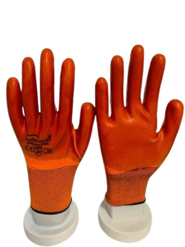 Pvc Coating Gloves - Color: Orange