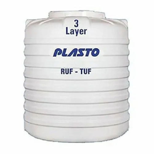 Pvc Plasto Water Tank - LDPE, 500L, 1093mm Height x 864mm Diameter | Grade A, 3 Layers, Custom Size