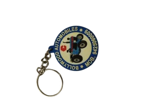 Silicone Rubber Round Keychain