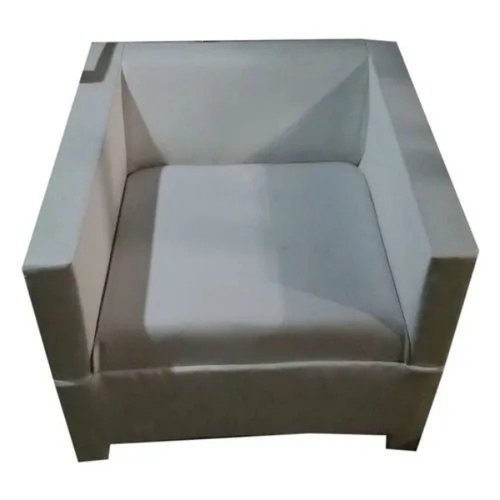 Single Seater White Square Sofa
