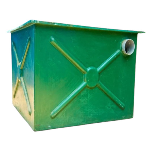 700L FRP Bio Digester Tank - FRP, 700L, Green, Square | Crack Resistant, Color Coated Surface