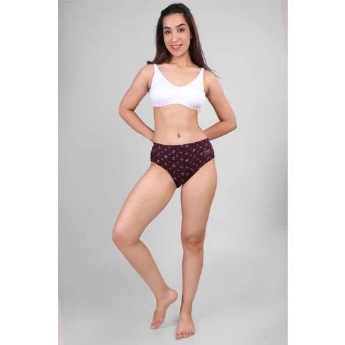 90cm Violet Printed Cotton Ladies Panties