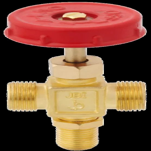 Canteen Burner Valve - Brass 3/8 x 1/4 Inch Golden | LPG F-Type Valve