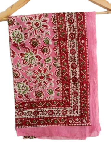 Cotton Mugal Print Scarf - Cotton, Long Size, Pink | Elegant Design, Quick Dry, Comfortable Fit