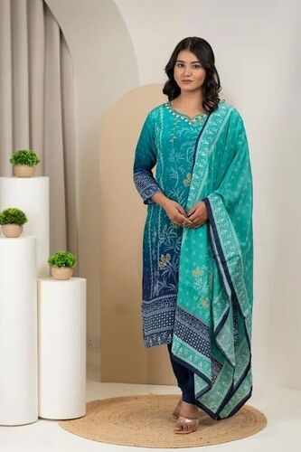 Pure Crepe Digital Kurti Pant Set