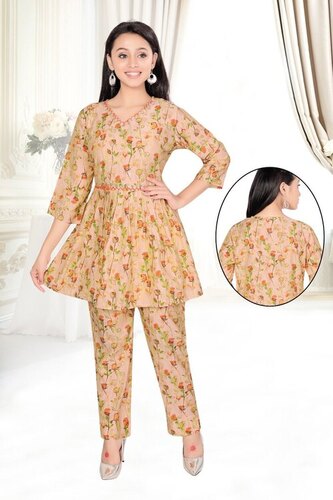 Round Neck Kurtis With Palazzo