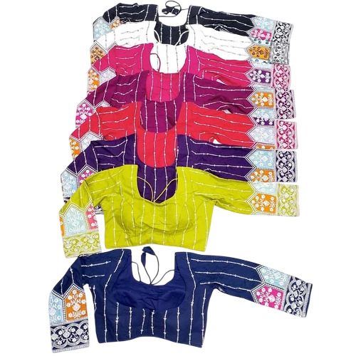 3/4 Sleeves Readymade Designer Blouse