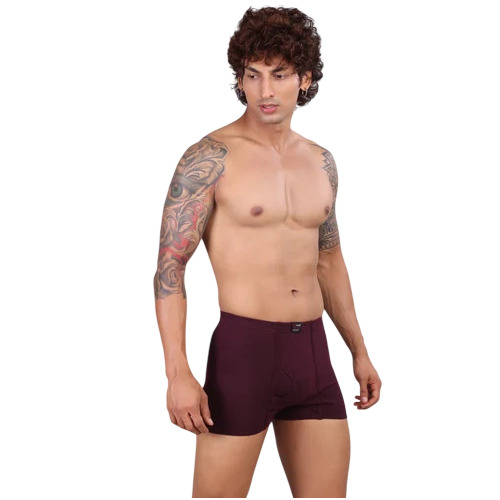 90cm Maroon Men Cotton Boxer Brief
