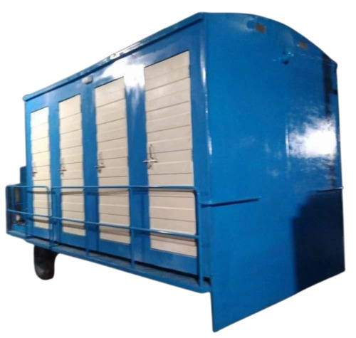 Blue Frp Mobile Toilet Van