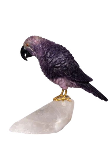 Crystal Amethyst Bird Statue