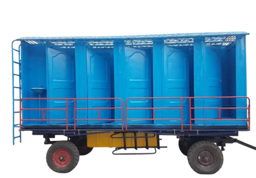 Frp Blue Mobile Toilet Van - Open Style: Swing