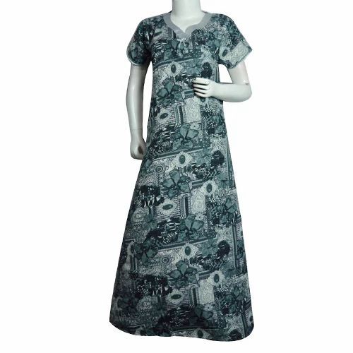 Ladies Fancy Night Dress - Cotton, All Size | Stylist, Comfortable, Printed, Skin Friendly