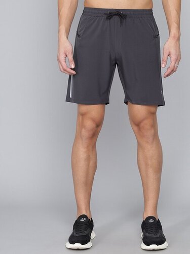 Men Dark Grey Sports Shorts