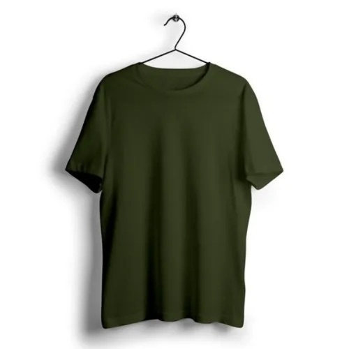 Mens Plain T Shirts - Color: Mehndi Green