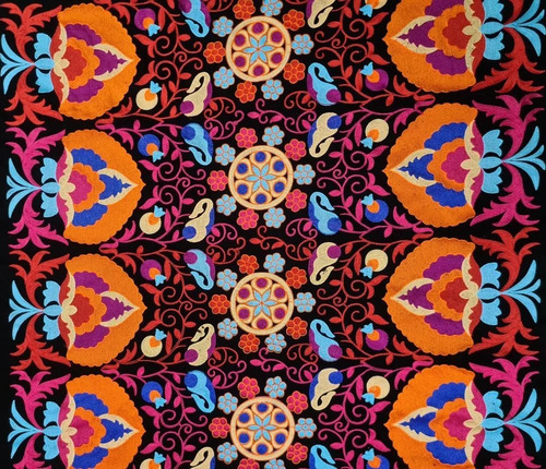Multicolor Cotton Flex Embroidery Fabrics - Cotton Flex, Multicolor, Embroidered | Colourfast, Washable, Unstitched