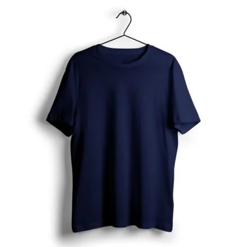 Round Neck T Shirt - Color: Navy Blue