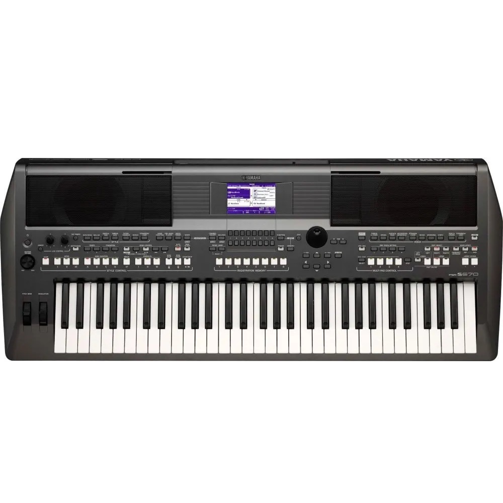 Yamaha Psr-S670 Arranger Workstation - ABS Plastic, Black, 220-380V | 416 Voices, MegaVoices, USB Audio Playback, Live Controllers