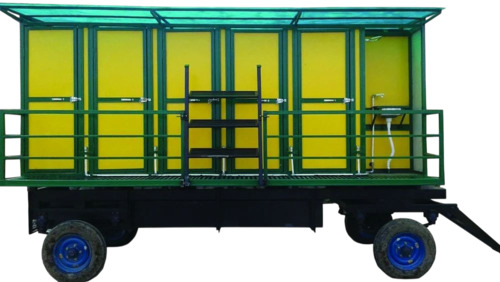 Yellow Frp Mobile Toilet Van