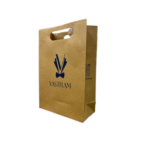 100GSM D Cut Paper Bag - Kraft Paper, Brown, Moisture Proof | Eco Friendly, Customized Designs