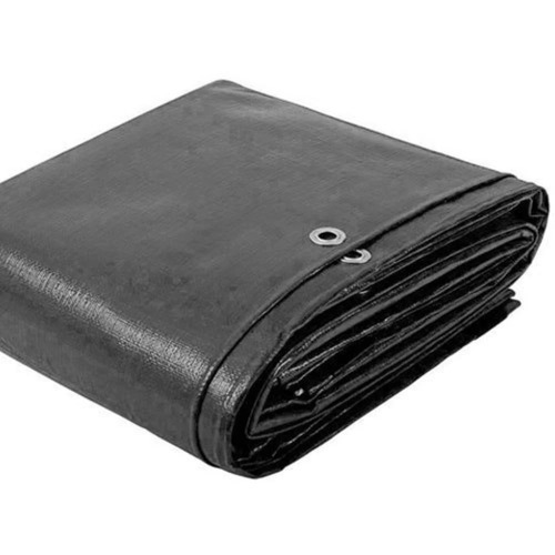 A Grade Plastic Black Tarpaulin - Polythene PE Laminate, Black Coated, Waterproof | Polyester Material, Custom Color, Canopy Use