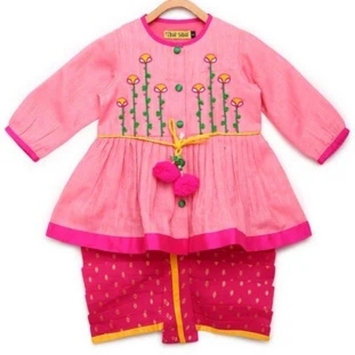 Floral Angrakha Kids Dress