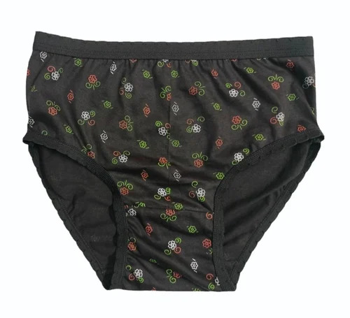 Ladies Black Cotton Brief
