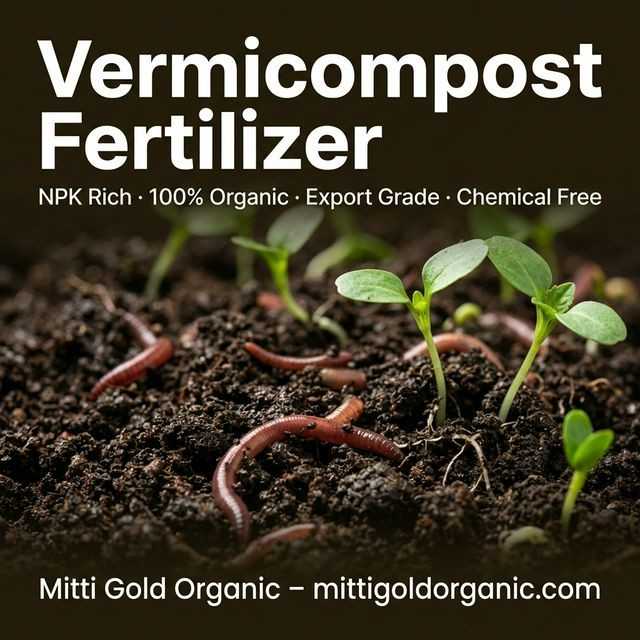 Organic Vermicompost Fertilizer - Color: Brown